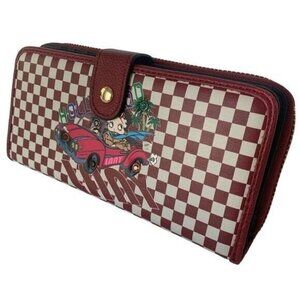Betty Boop Hollywood Checkered Faux Leather Multi Wallet Wristlet NWT